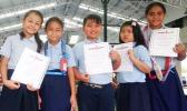 A group of bright third graders at Manumalo Academy