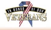 Sign reading — In honor of our veterans