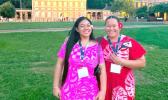 Jaceyline Foketi Siliva and Ms. Grace Alesana from Manumalo Academy