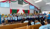 Manumal first graders during their Christmas performance