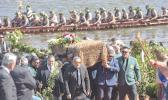 The coffin with the body of New Zealand’s Maori King