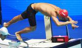 Micah Masei on the starting block