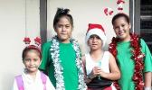 Matafao Elementary School students in their Christmas finery