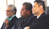 [l-r] Territorial Registrar, Taito S. White (who heads the Office of the Territorial Registrar); Assistant Attorney General, Andrew Sunia, who is the legal counsel for the TerritorialRegistrar’s Office, and Attorney General Talauega Eleasalo V. Ale