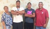 Francis, Francisco with their parents Telesia and Fa’alialia Mauigo
