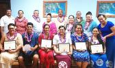 McDonald's scholarship recipients and their parents