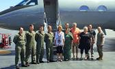 Aumua Amata with Chairman Lisa Murkowski of Alaska, and the military flight crew