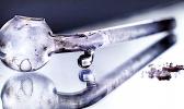 Meth pipe on a mirror