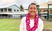 MICHAEL SUN IN FRONT OF SOUTH PACIFIC ACADEMY