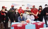 Mageo Twins official Signing Day yesterday morning with family