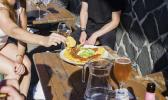 Beer and nachos