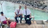 Church Elder K. Brett Nattress (right), from the Pacific Area Presidency, and Church President Sonny Aiono