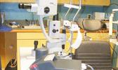 The new YAG laser (left on the table) as well as the eye examination/procedure chair seen last Thursday afternoon the LBJ Medical Center’s Eye Clinic.  [photo: FS]