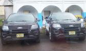Ford 'Interceptors' parked in front of the Central Police Station in a 2017 file photo