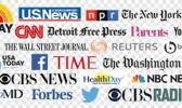 You might think media means the news, but it also includes TikTok posts, television, books, advertisements and more. Various media logos