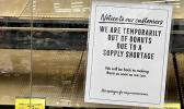 Empty donut case at Hawaii Safeway store