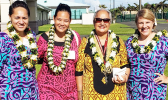 Pictured (l-r): H. Gingerlei Porter, Director of Pacific Desk; Elinor Lutu-McMoore, MIC WSO Pago Pago; Rep. Andra Samoa; and Jennifer Strahl, Lead Meteorologist Pacific Desk
