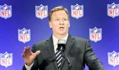FILE - In this Oct. 18, 2017, file photo, NFL commissioner Roger Goodell speaks during a news conference in New York. The AP reported Nov. 3, 2017, that a viral online story claiming Goodell had been ousted from his post leading the league was untrue. (AP Photo/Julie Jacobson, File) FILE - In this Oct. 18, 2017, file photo, NFL commissioner Roger Goodell speaks during a news conference in New York. The AP reported Nov. 3, 2017, that a viral online story claiming Goodell had been ousted from his post leading the league was untrue. (AP Photo/Julie Jacobson, File)