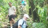 This undated photo provided by the National Park of American Samoa, shows visitors enjoying themselves at one of the park trails. 