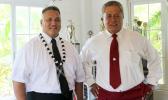 Candidate for lieutenant governor Tapumanaia Galu Satele Jr., and candidate for governor, Nuanuaolefeagaiga Saoluaga T. Nua.