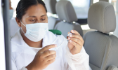 Nurse preparing to administer a vaccination
