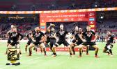 New Zealand All Blacks performing haka in Vancouver