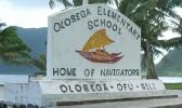 The local Education Department publicly released the accreditation letter on Tuesday on its social media platforms. And also congratulated the school for this achievement. Olosega Elementary School sign