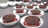 Light chocolate raspberry mousse