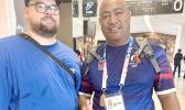 Seumanu Abraham Markowitz and Samoa Paris Olympic Chef de Mission, Tologata Tamaleaoa Leilua