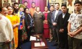 Pacific Young Leaders group with Congresswoman Amata