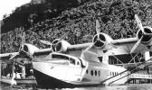 This black and white photo, distributed by the Pan Am Histrocial Foundation (www.panam.org), shows the Pan American Airways “Samoan Clipper” flying boat in Pago Pago in December 1937. The following month, on Jan. 11, 1938, the plane went down off the waters of Tutuila, claiming the lives of the crew members on board. An expedition search to locate and document the actual site of the crash gets underway today for six days. [photo: Pan Am Historical Foundation) Pan American Airways “Samoan Clipper” flying boat in Pago Pago in December 1937.