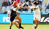 Paul Scanlon fights off USA Eagle Maka Unufe