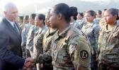 V.P. Pence greets American Samoa's US army reserves in Pago Pago