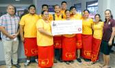 Members of the ASCC Student Government Association (SGA) present a donation of $500 to the American Samoa Community Cancer Coalition (ASCCC)