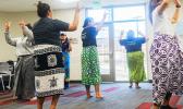Members of the Pacific Islander Student Association practice for the luau that has now been cancelled