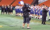 Team Amerika Samoa 2020 JPS Paradise Football Classic V Champions singing the Amerika Samoa Anthem