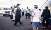 Tuilaepa Dr. Sa'ilele Malielegaoi boards Samoa Airway's inaugural flight to Brisbane