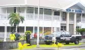 Police units surrounding the High Court building