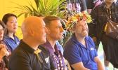 r Luxon, ASB Polyfest Chair Steven Hargreaves, and National MP Greg Fleming