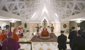 Pope Francis in his open coffin