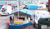 A black police unit inside the Pago Pago Harbor, that responded along with the fire truck and AS-EPA to an ammonia leak just after 10a.m yesterday prompting the temporary shutdown of entry into the main dock. [photo: FS]