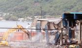 Demolition and clearance of the old Port Administration building continues. Demolition of Port Admin building
