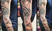 A full arm tattoo 