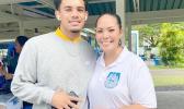 Prodieus Lutu-Fuga pictured with his mother Kimberly Lutu-Fuiava