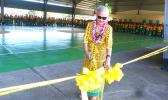 Fofo Rep. Andra Samoa cutting the ribbon last Friday 