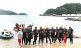 Pago Pago International Airport’s Aircraft Rescue and Fire Fighters (ARFF) crew at Utulei Beach on Tuesday, Dec. 17.