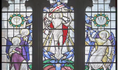 THE RESURRECTION, a stained glass window created by Fr Lawrence Lew