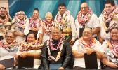 Pastor John Alailima (seated middle) and the 11 graduates 