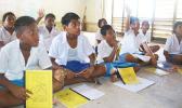 Children in a classroom.