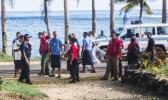 A look at the Police in Luatuanu’u at the time of the roadblock back in April, 2018. (Photo: Misiona Simo) Roadblock back in April, 2018
